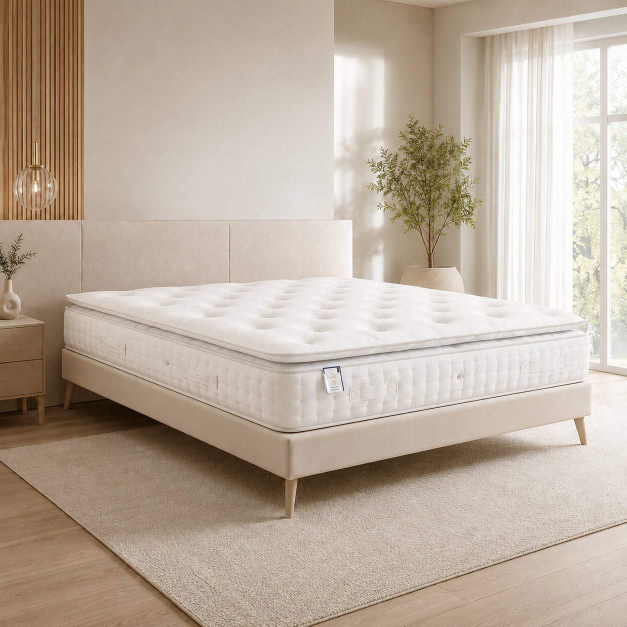 Luxury Pocket Spring Mattress, Mayfair Mattress, Premium Bed Mattress Mayfair 1000 Pocket Springs Pillowtop Mattress - Soft Feel - Image 1